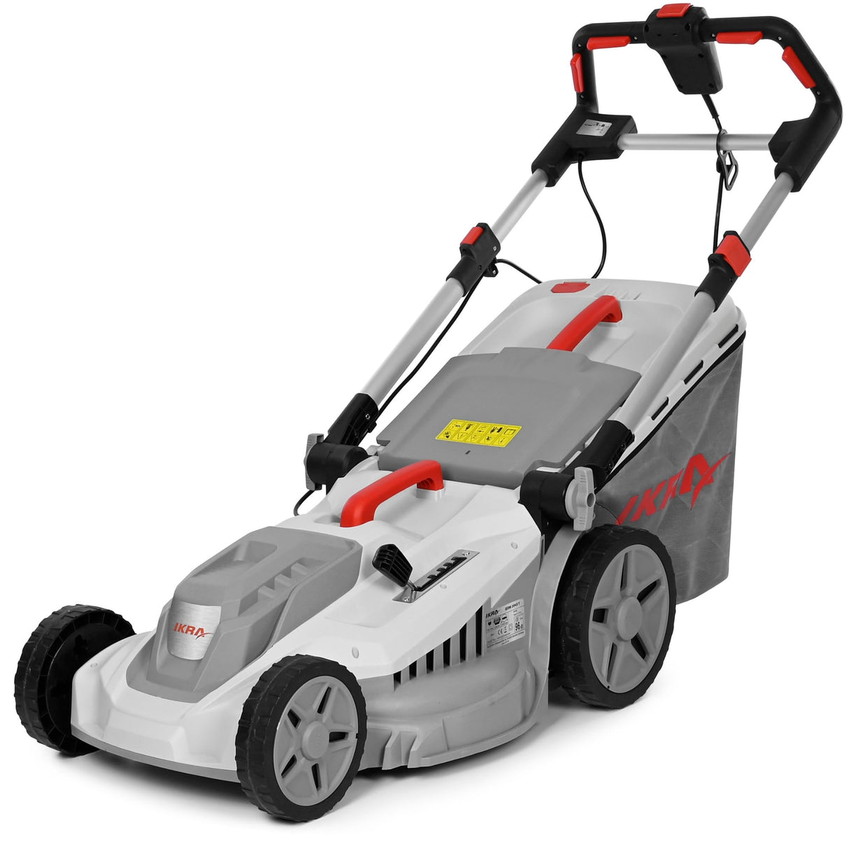 IKRA cortacésped eléctrico IERM 2043 T, 2000W, 5 posiciones de ajuste de altura de corte 30-75mm, ancho de corte 43cm