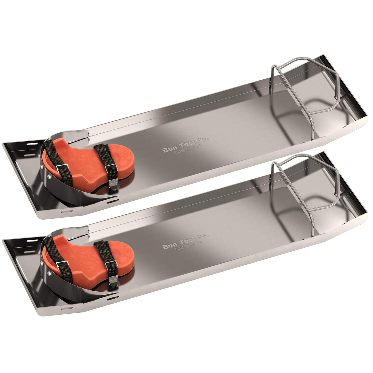 Bon 82-145 - Juego de 2 protectores para las rodillas, con almohadillas de caucho, acero inoxidable