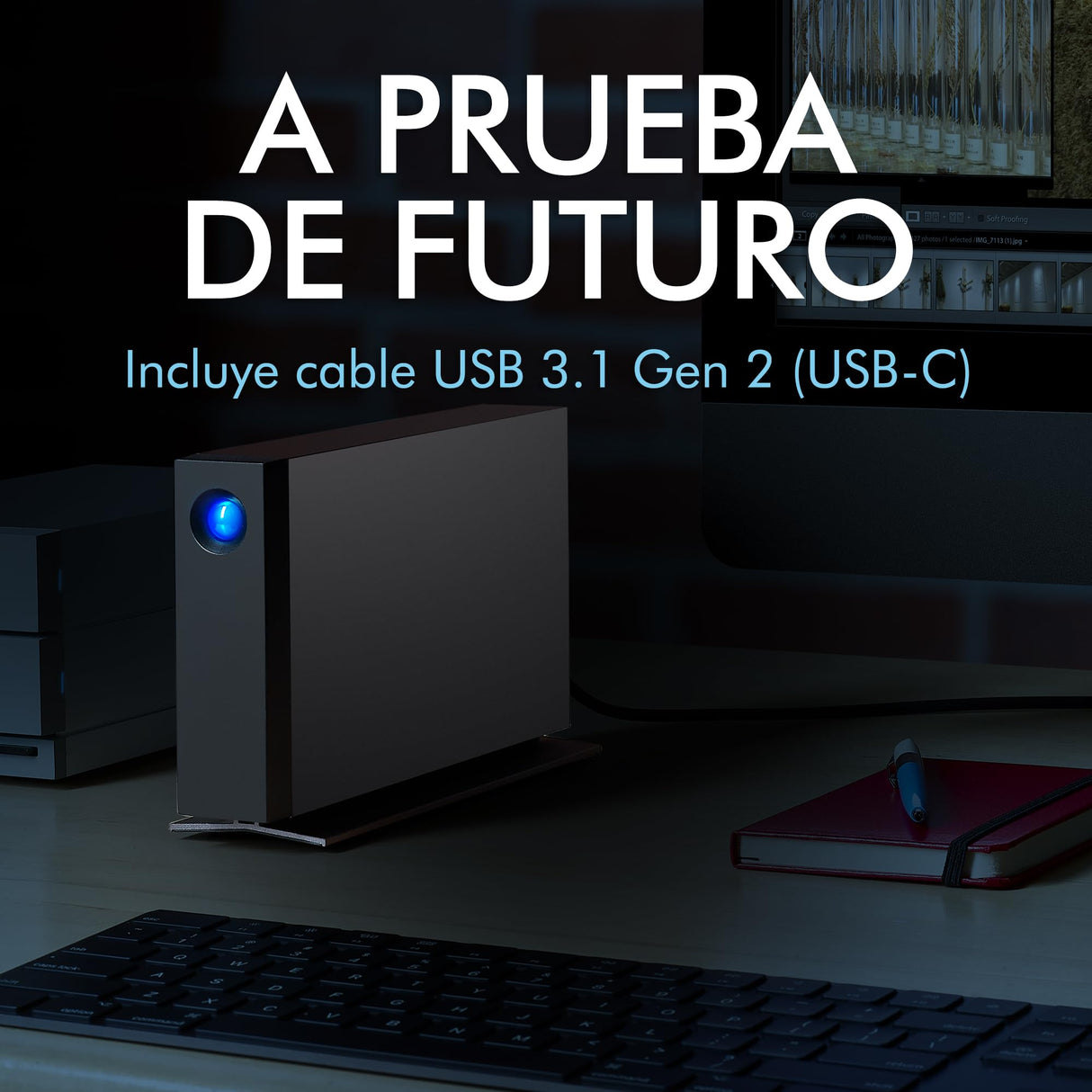 LaCie d2 Professional 20TB — USB‑C Disco duro externo de sobremesa, para Mac y Windows — incluye Rescue Data Recovery