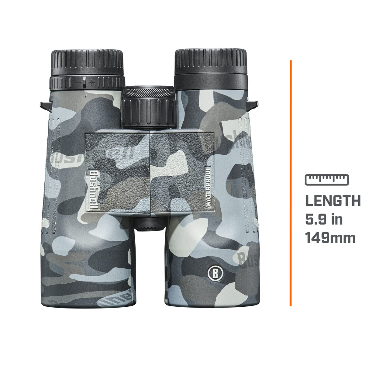Bushnell Prismáticos Impermeables IPX7 Multiusos 10x42 con Lentes Totalmente revestidas y Armadura de Goma Duradera en Camuflaje Negro BBC1042W