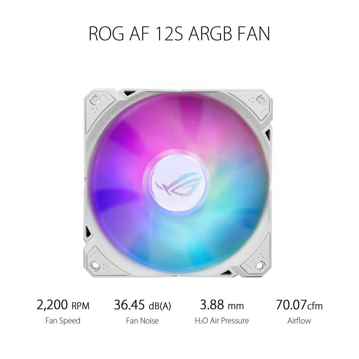 ASUS ROG RYUO III 240 ARGB White Edition Enfriador líquido todo en uno AIO de CPU de 240 mm, solución de bomba Asetek de 8ª generación, pantalla LED Anime Matrix™ y ventilador ROG AF 12S ARGB.