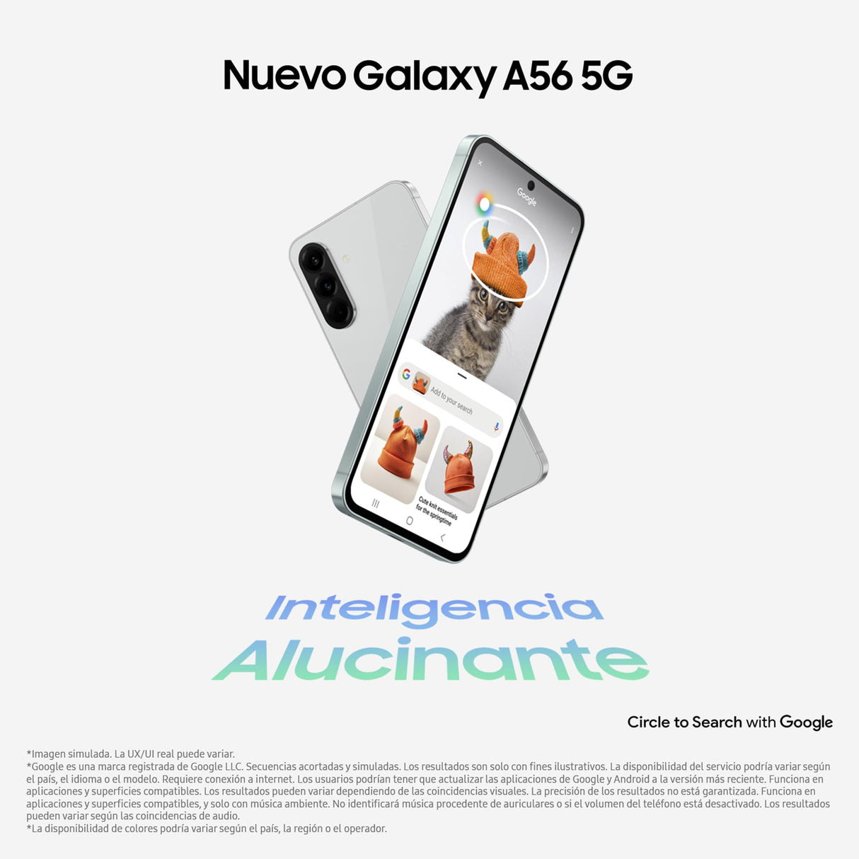 Samsung Galaxy A56 5G 256GB, Teléfono Móvil, 8GB RAM, 50MP Cámara, Gris, Garantía del Fabricante 3 Años + 1 Año Extra