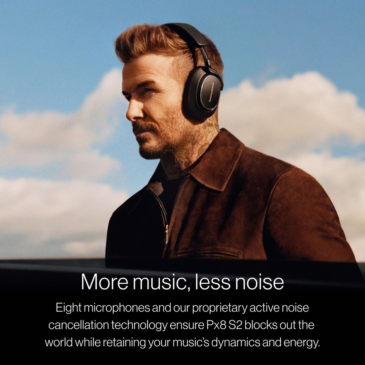 Bowers & Wilkins Px8 S2 Auriculares Circumaurales Inalámbricos con Cancelación de Ruido, Bluetooth, y Carga Rápida - Warm Stone