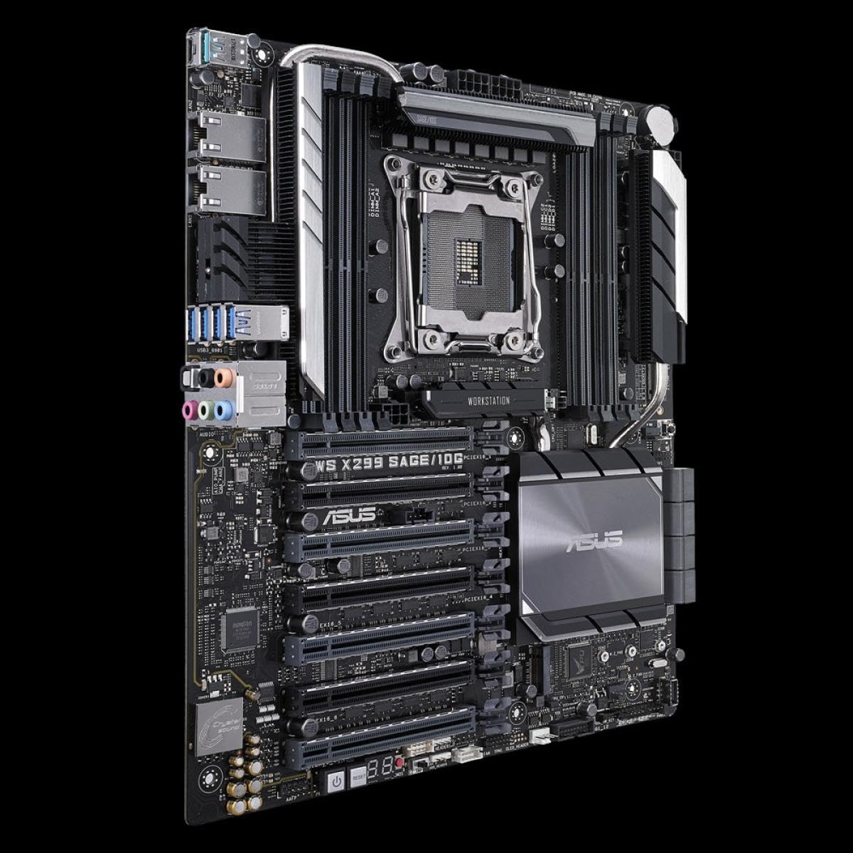 ASUS WS X299 SAGE/10G Placa Base para - Servidor (Intel, LGA 2066 (Socket R4), 14 NM, DDR4-SDRAM, 2133,2400,2666 MHz, 512 GB)