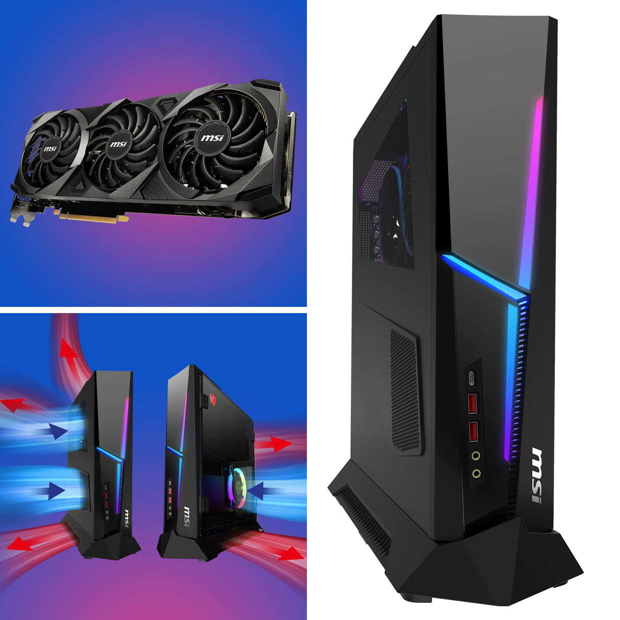 MSI Meg Trident X 12VTF-204IT Desktop Gaming, Intel Core i7-12700K, 32GB RAM, 2000GB SSD, 1000GB HDD, NVIDIA GeForce RTX 3080 Ti VENTUS 3X 12G OC, RGB Mystic Light, Windows 11 Home