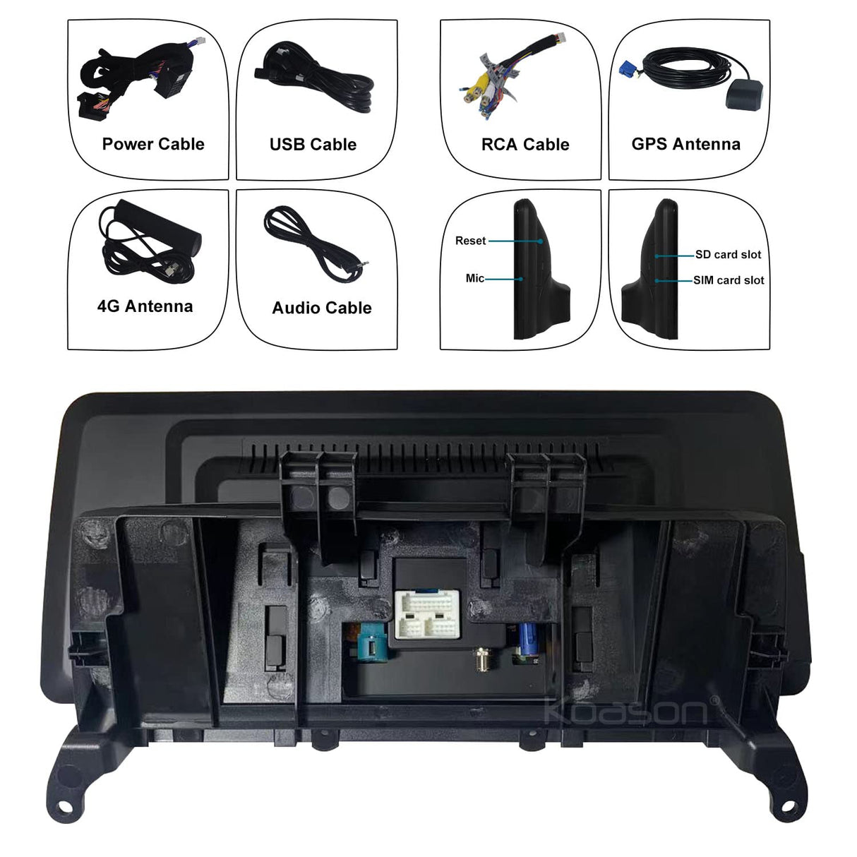 Koason 12.3inch Android12 Pantalla CarPlay GPS Reproductor Multimedia para X3 X4 F2 F26 2013-2016 Año NBT