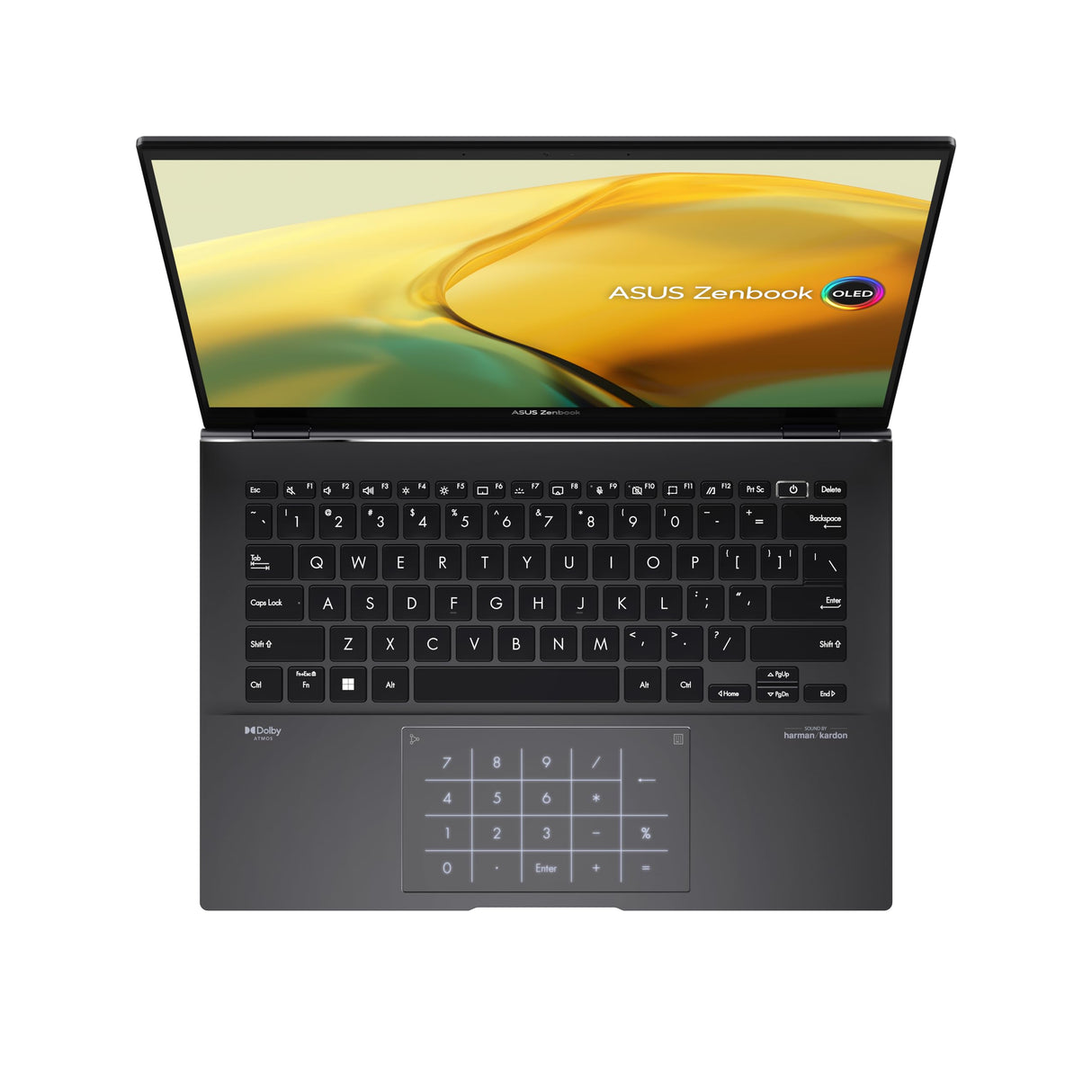 ASUS Zenbook 14 OLED UM3402YA-KM513 - Ordenador Portátil 14" 2.8K (AMD Ryzen 5 7530U, 16GB RAM, 512GB SSD, Radeon Graphics, Sin Sistema Operativo) Negro Jade - Teclado QWERTY español