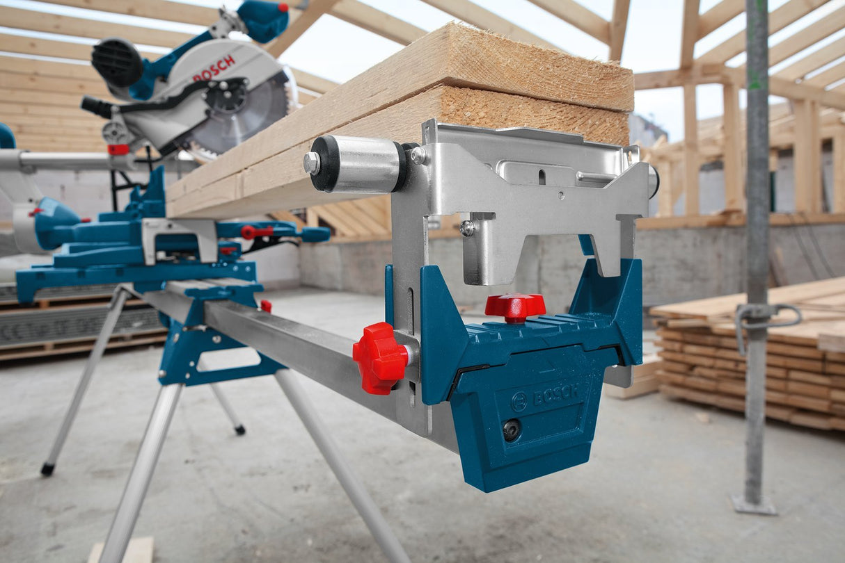 Bosch Professional mesa de trabajo para sierra ingletadora GTA 3800 (1578 mm de longitud, 824 mm de altura, 22,3 kg de peso, incl. soporte para máquinas, llave, soportes para pieza de trabajo)