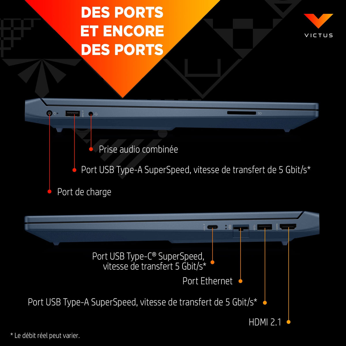HP Victus Victus 15-fa0003sf - Ordenador portátil (15,6 Pulgadas, FHD IPS (Intel Core i5-12450H, RAM 16 GB, SSD 512 GB, NVIDIA GeForce RTX 3050 4GB, AZERTY, Windows 11) Plata Mica