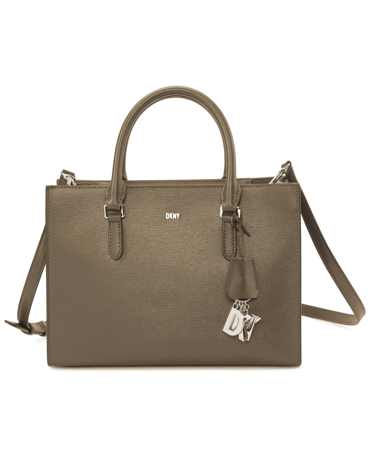 DKNY Perri Box Satchel, Bolsa de Hombro De Las Mujeres, Beige