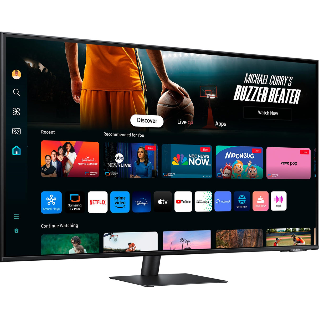 SAMSUNG LS43DM702UUXEN - Smart Monitor M7 de 43" UHD (3840 x 2160, 16:9, 60Hz, 4ms, Modo Eye Saver, Flicker Free, Negro, Versión 2024), Negro, Versión 2024