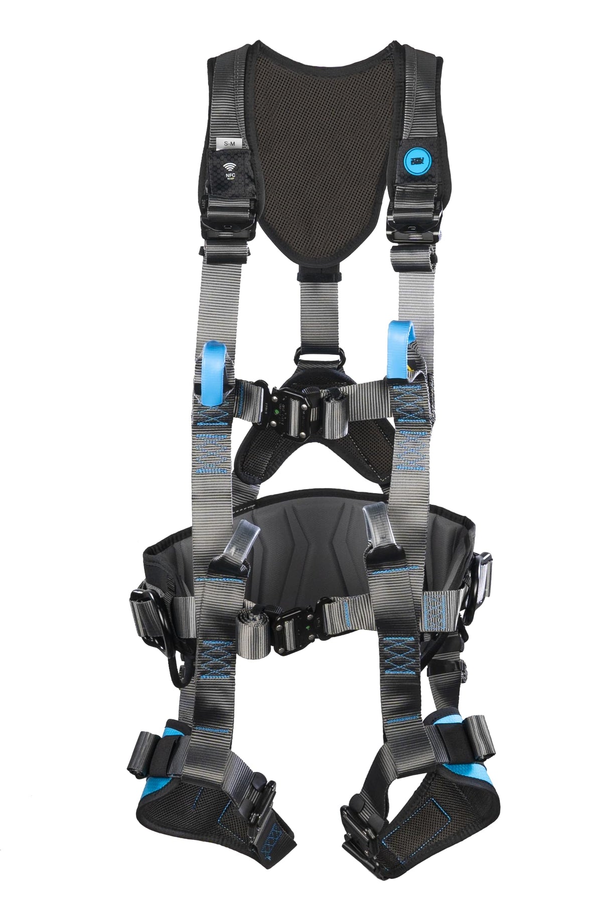 IRUDEK EXPERT 5 PRO S-M – Arnés anticaídas profesional con anillas dorsal y esternal A/2, cinturón flotante 3D EXO, anillas de aluminio, hebillas K-EASY, chip NFC Ready, EN 361 / EN 358 / EN 813
