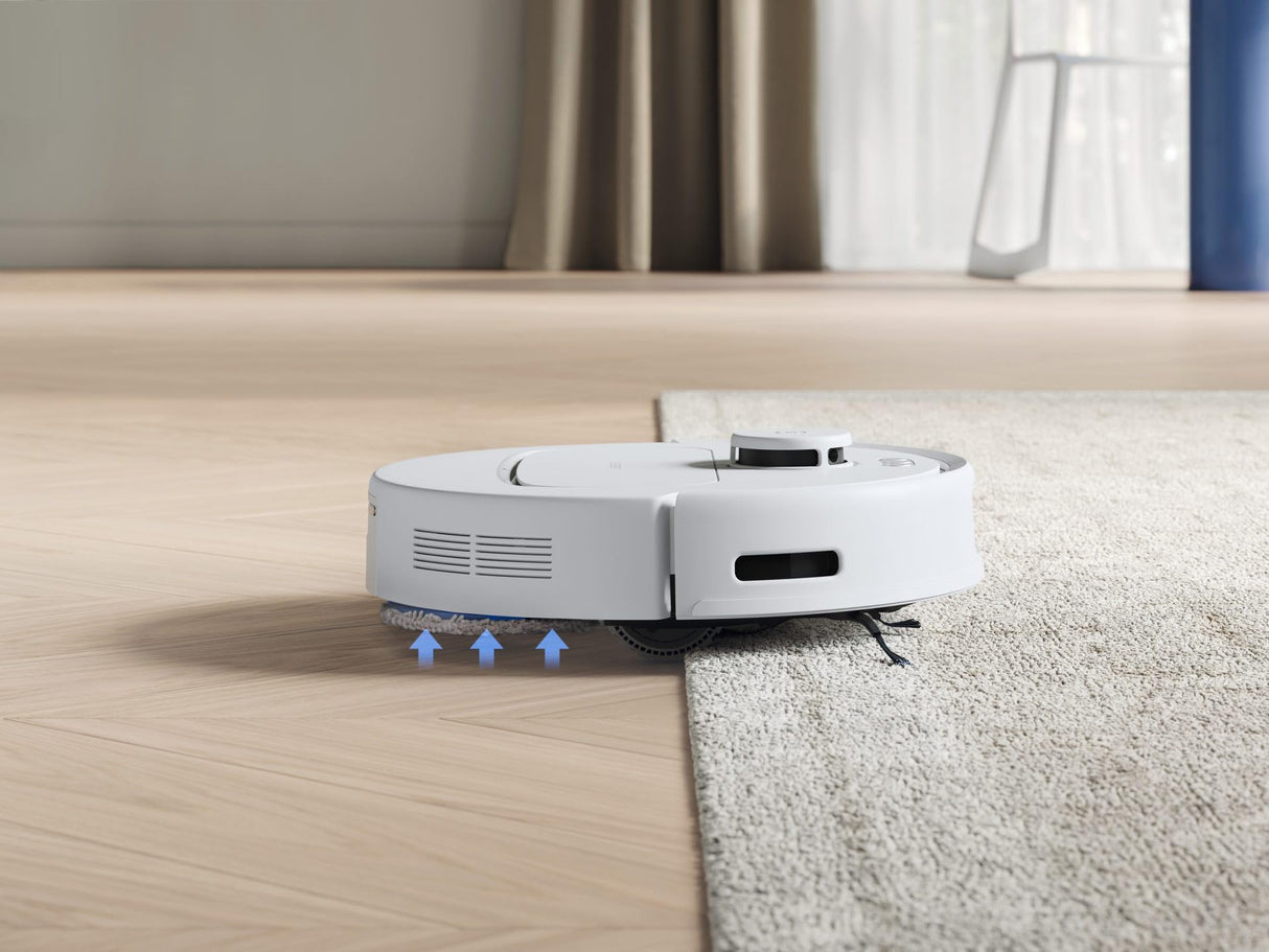 ECOVACS N30 Pro Omni aspriadora Robot con estación Vaciado, Lavada, Secado automáticos, 10 00 Pa, Cepillo antienredos ZeroTangle 2.0, Limpieza Agua Caliente 60 ℃, mopa adaptiva TruEdge, Blanco