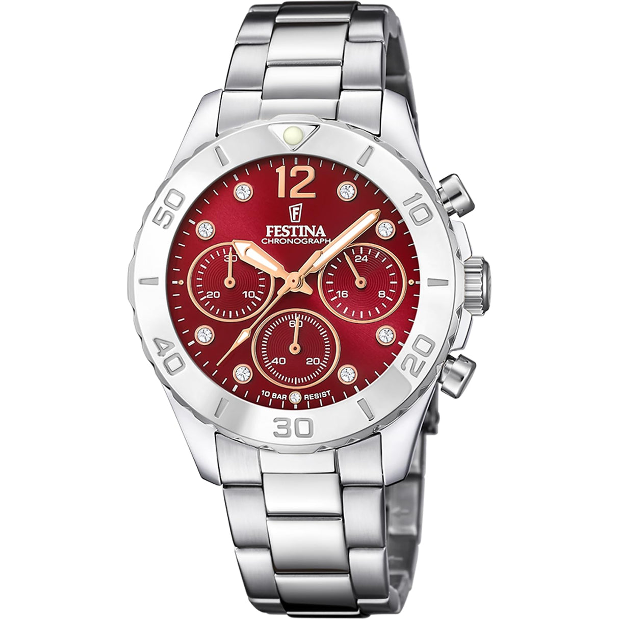 Festina Reloj Mujer F20603/2 Boyfriend Caja de Acero Inoxidable 316l Plateado Correa de Acero Inoxidable 316l Plateado