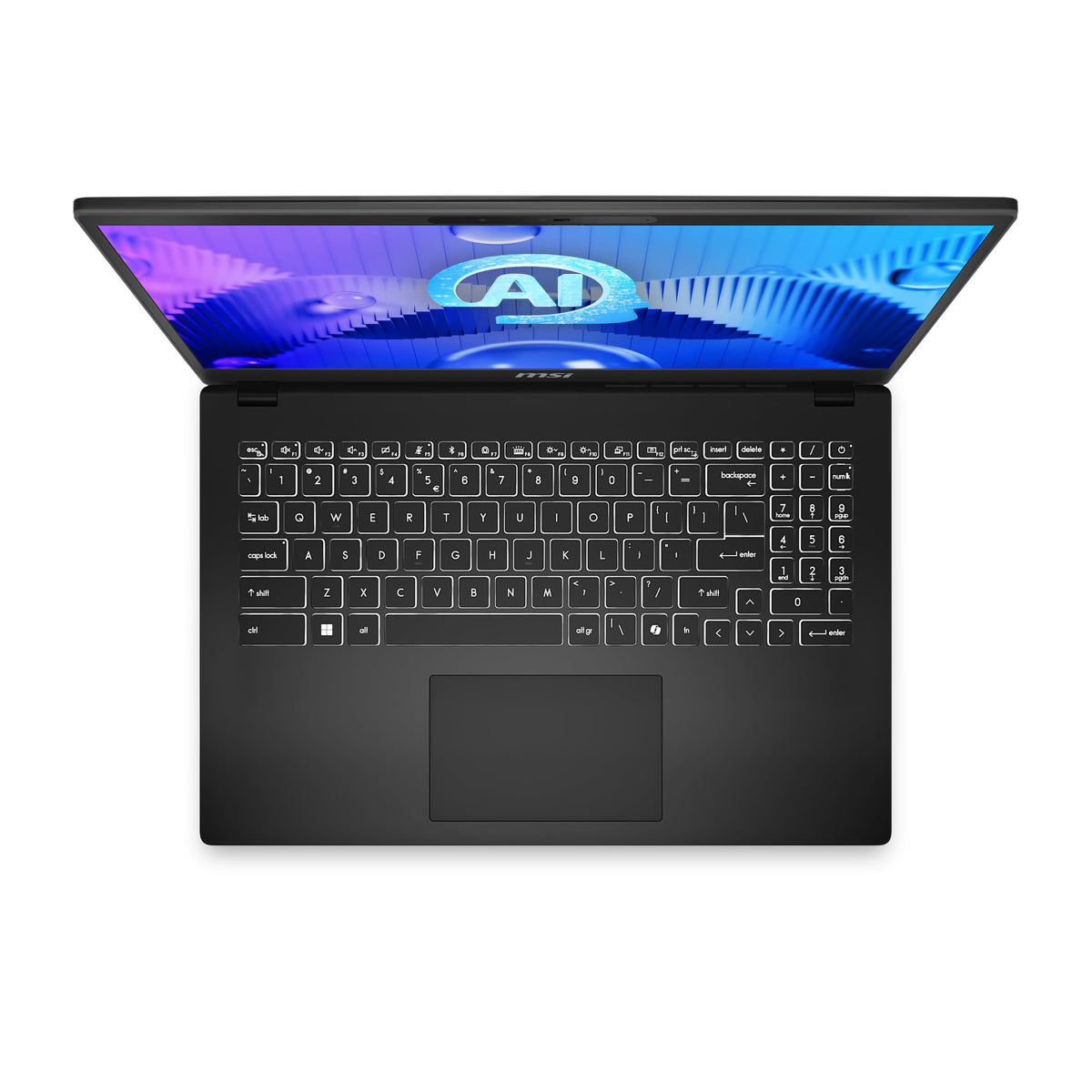 MSI Modern 15 H AI C1MOG-211XES - Ordenador portátil 15" (Intel Core Ultra 7 Processor 155H, RAM 32Gb, 1TB SSD, Free Dos), Teclado QWERTY español