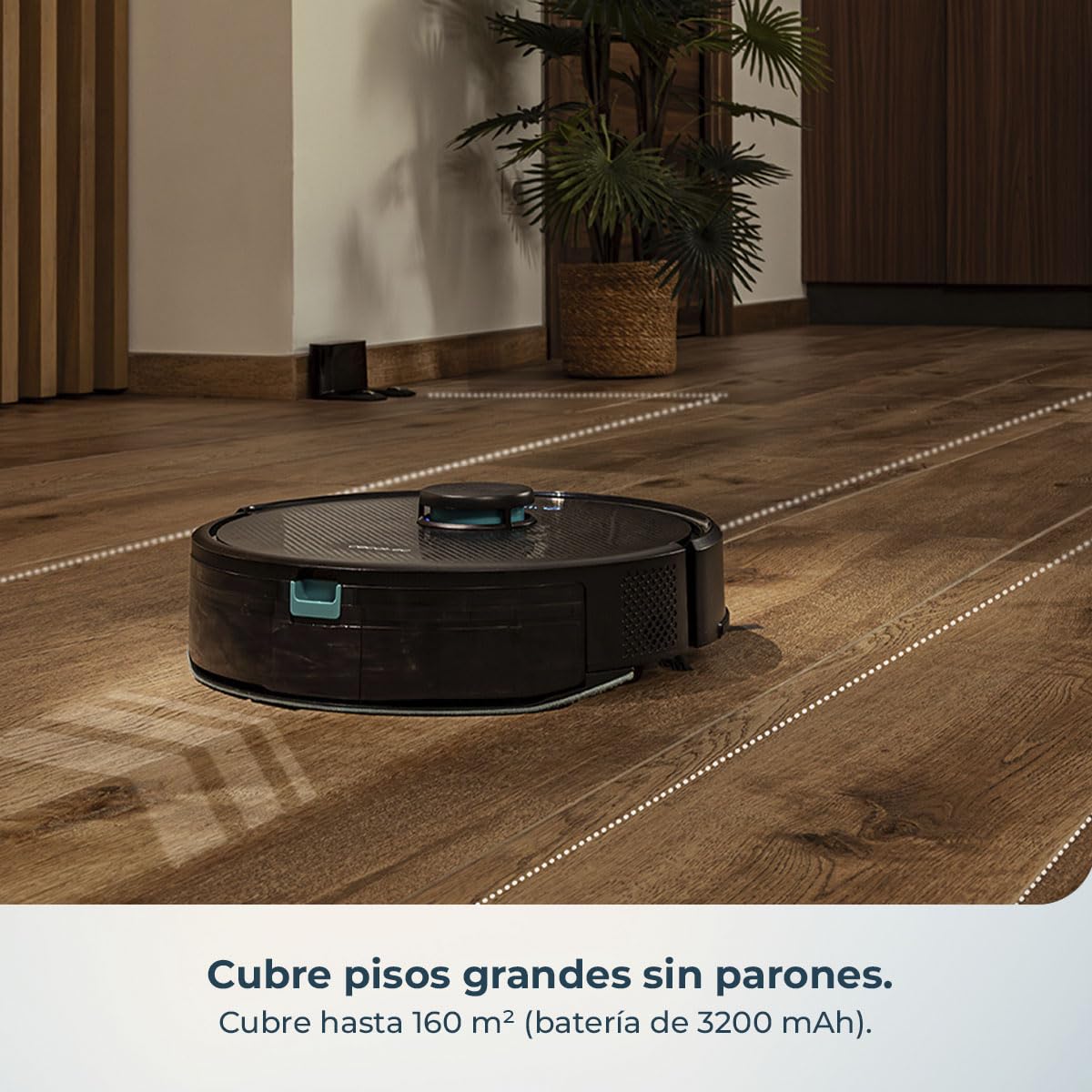 Cecotec Robot Aspirador con Navegación Giroscópica y App Conga M50 X-Treme. 7000Pa, Barre, Aspira, Friega y Pasa la Mopa, Autonomía 160mins, Sensores Anticaídas, Cepillo Multifunción, TotalSurface