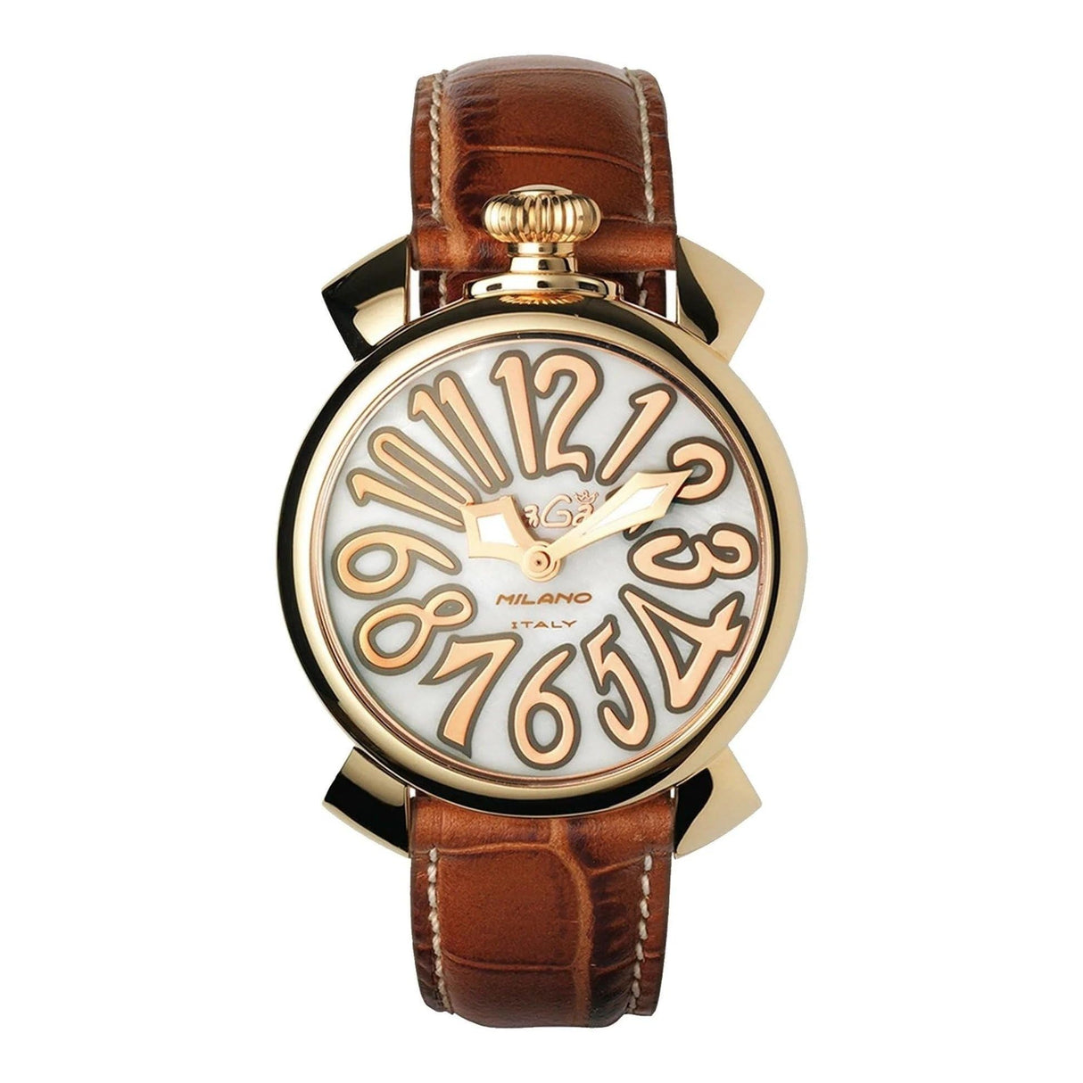 Gaga Milano Reloj Analógico para Unisex-Adultos de Cuarzo con Correa en Acero Inoxidable 5021MN02R0LABN0