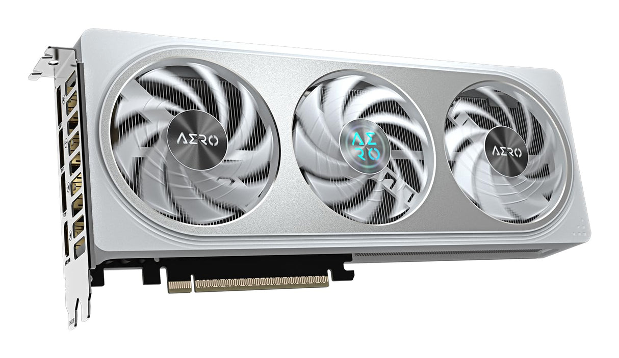 Gigabyte GeForce RTX 5060 Ti Aero OC 16G Tarjeta Gráfica – 16 GB GDDR7, 128 bits, PCI-E 5.0, 2647MHz Frecuencia del núcleo, 3 x DisplayPort, 1 x HDMI, GV-N506TAERO OC-16GD