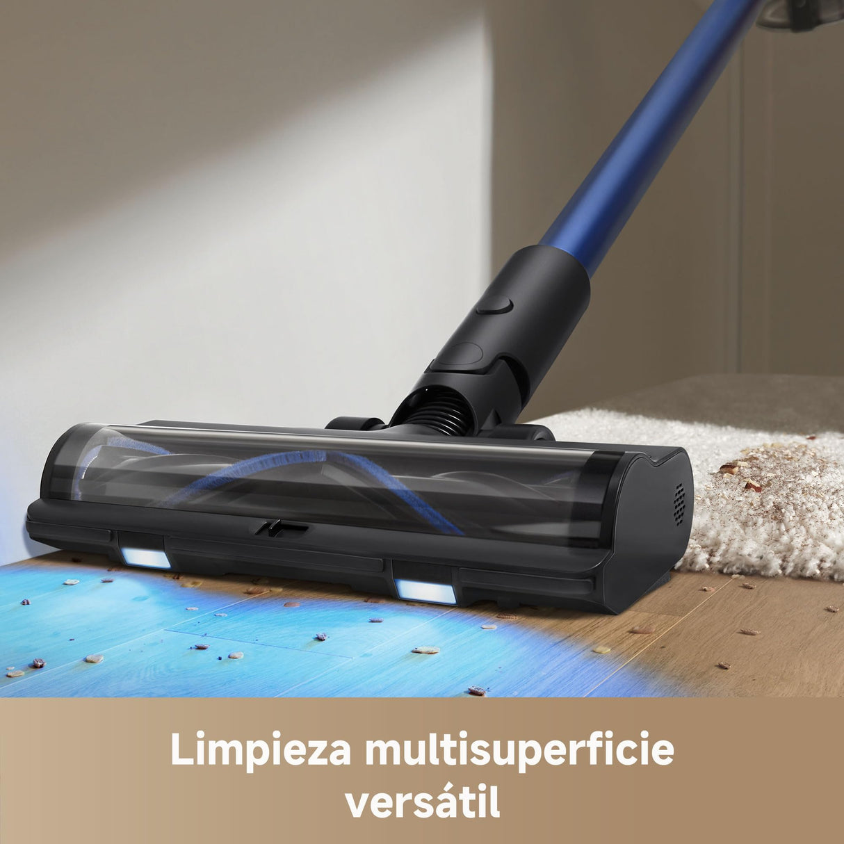 Mova S4 Detect Aspirador de mango inalámbrico con potente potencia de succión de 150 AW, tiempo de funcionamiento máximo de 90 minutos, un cepillo multisuperficie OptiInsight
