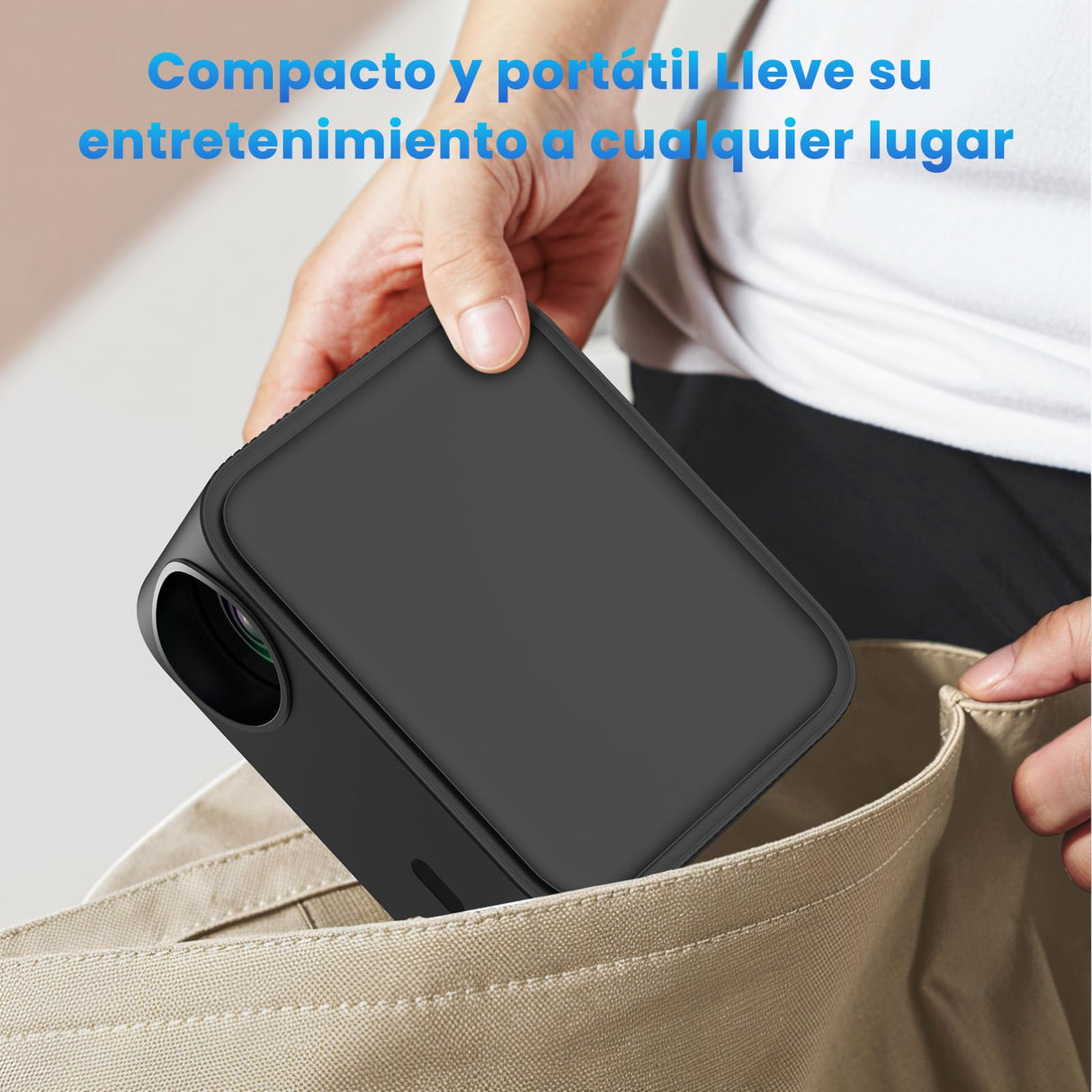 Mini Proyector【Netflix Oficial/Dolby Audio】con Altavoz BT, 15000L Proyector Portatil 4K Soporte WiFi Bluetooth, Proyector de Cine 1080P Full HD para Android/iOS/PS5
