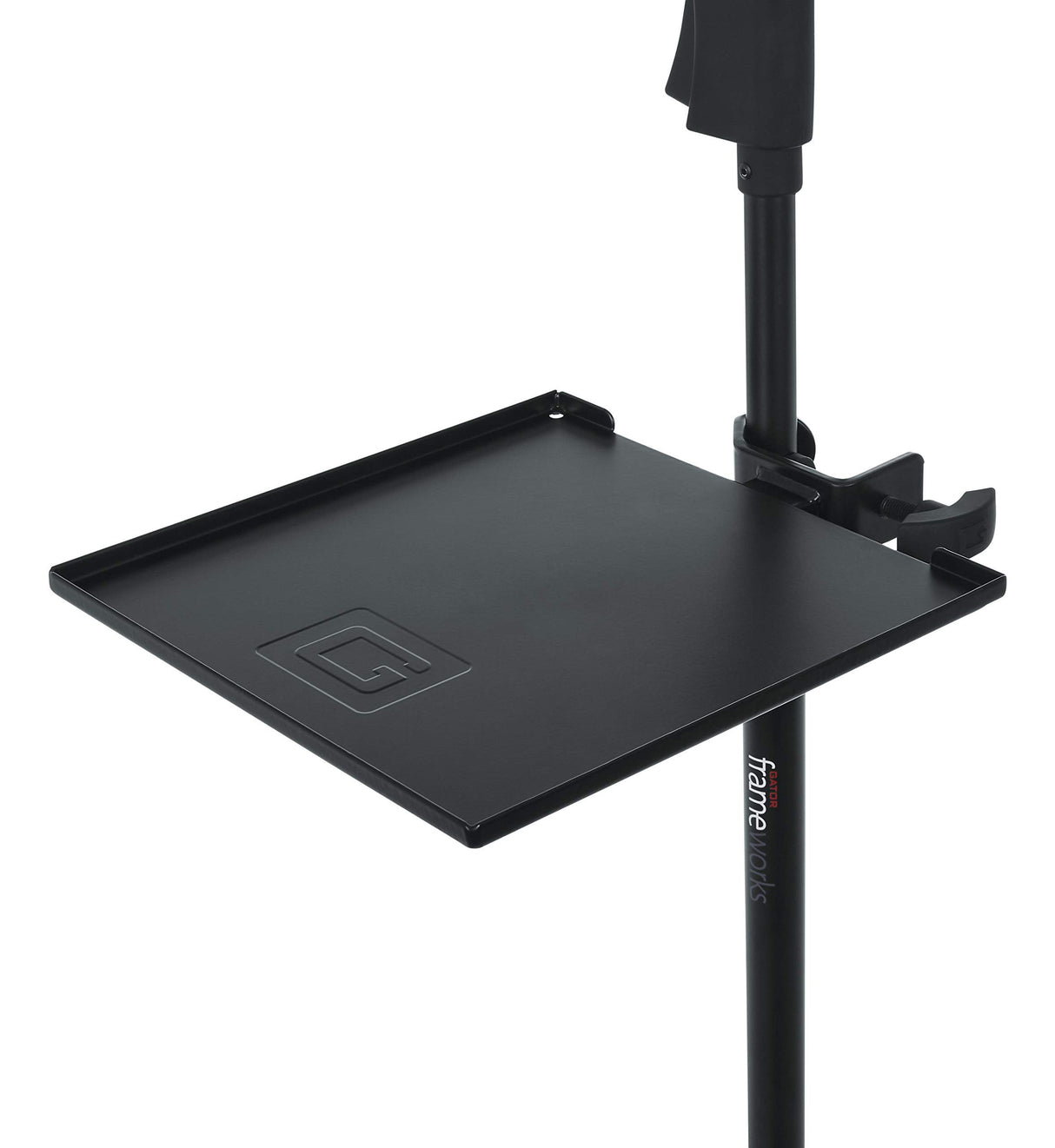 Gator Frameworks (GFW-SHELF0909) - Soporte de micrófono con abrazadera de 9 x 9 pulgadas, área de superficie con capacidad de peso de 10 libras