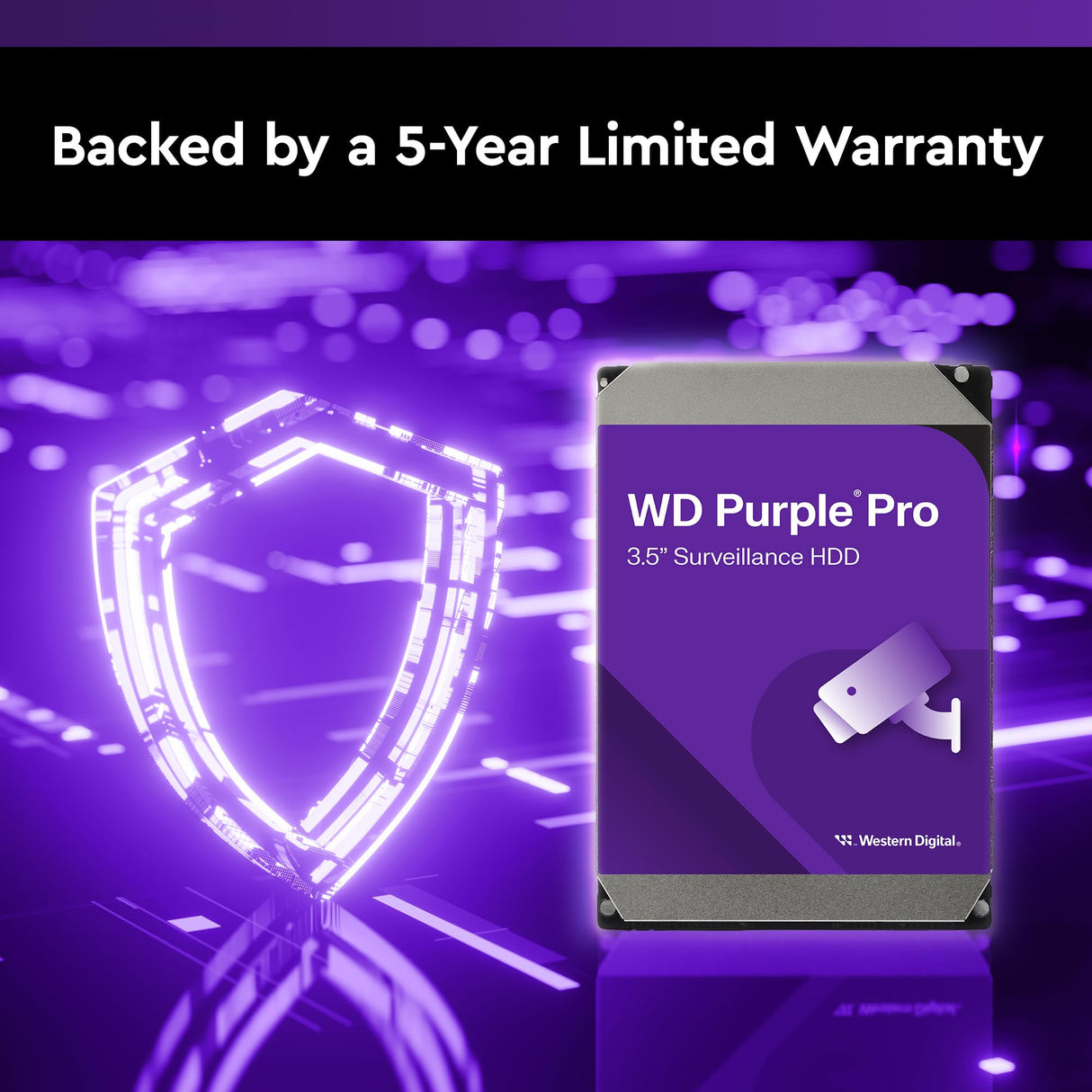 WD Purple Pro 26TB Smart Video Disco Duro Interno de 3,5" - 7200 RPM, AllFrame Technology, 550 TB/año, 512 MB Caché