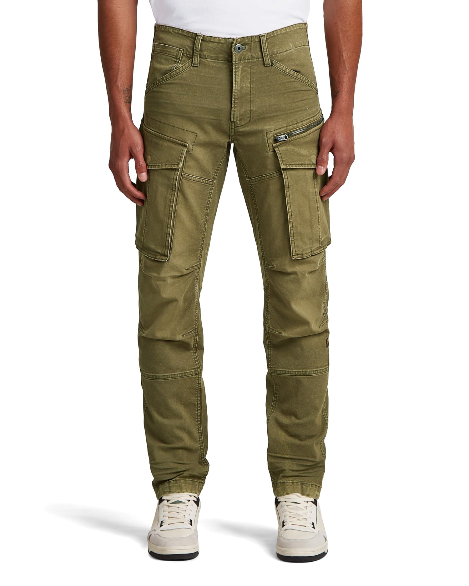 G-STAR Hombres Rovic Zip 3D Regular Tapered Pants, Verde Vintage Dust Dark Olive D02190-e172-h516, 34W / 34L