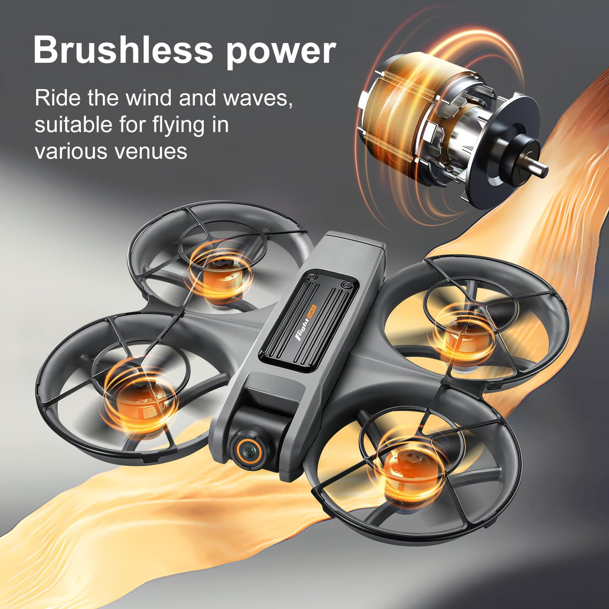 OBEST Drone con cámaras dobles, control remoto de pantalla de 4,5 pulgadas, juguete volador con luz nocturna LED, cámara ajustable de 90°, con tarjeta SD, 2 baterías