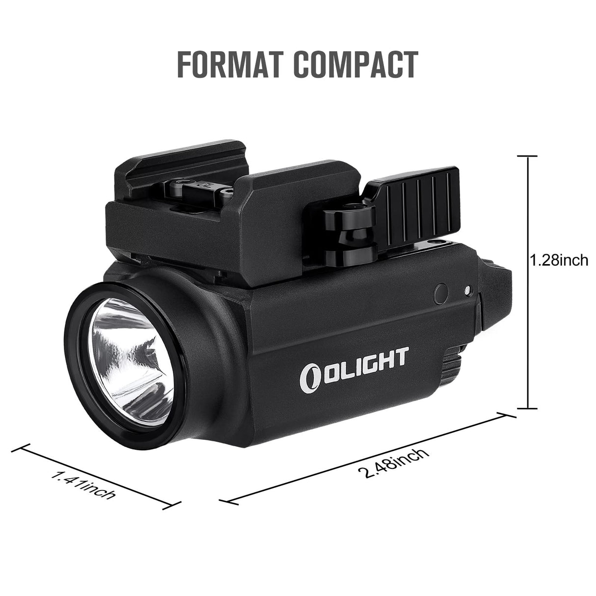 OLIGHT Baldr S Linterna Táctica 800Lm 130M 3 Modos con Luz Verde y Blanca Doble Interruptor Trasero Perfecta para Picatinny Rail y GLOCK Caza Defensa Utilizada (luz Blanca + luz Verde, Nergo)