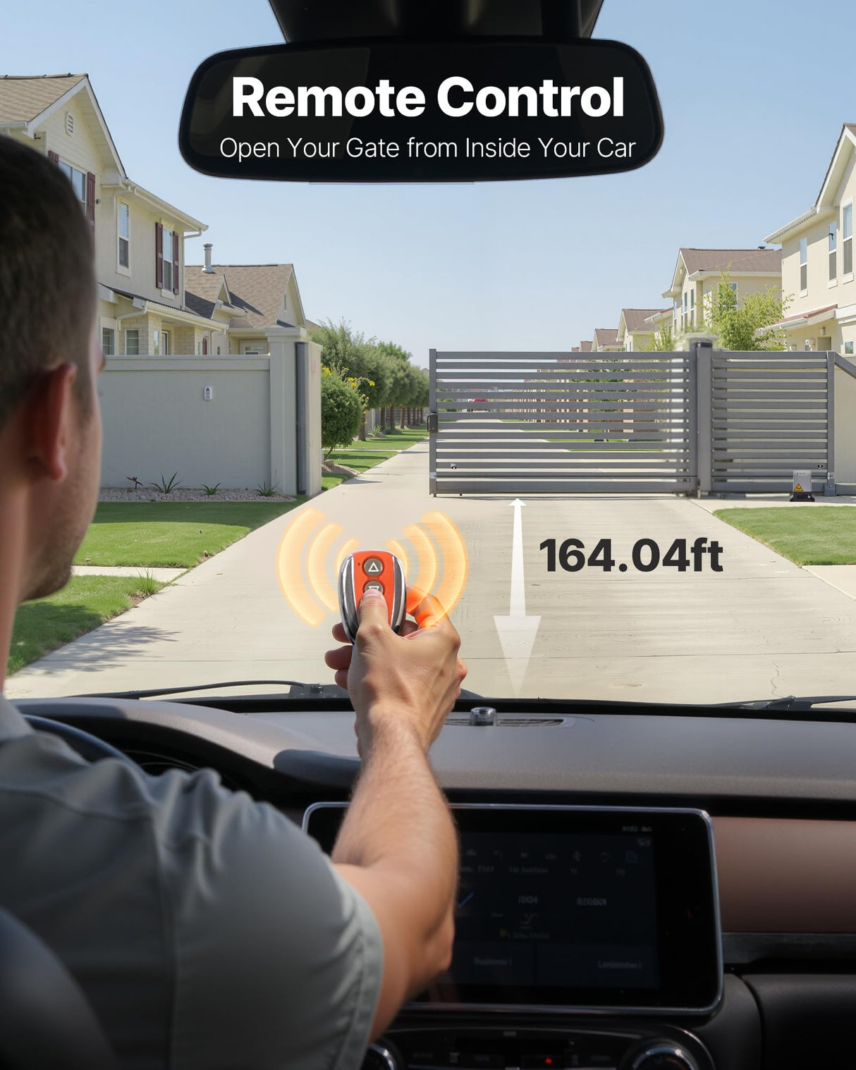 VEVOR Abridor de Puerta Corrediza Eléctrico 550 W para Puertas de hasta 25 m Carga de 1500 kg con Cremallera de Nailon, Sensor Infrarrojo, 2 Controles Remotos, Sistema de Apertura de Portones 10 m/min