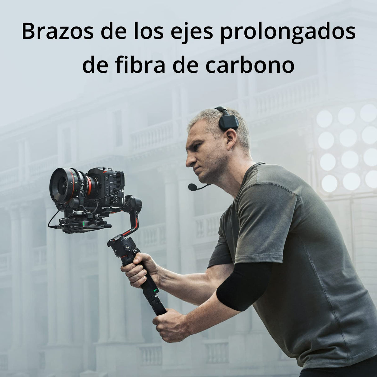 DJI Pack DJI RS 3 Pro, estabilizador portátil en Tres Ejes para cámaras de Cine y DSLR de Canon/Sony/Panasonic/Nikon/Fujifilm/BMPCC, Fibra de Carbono