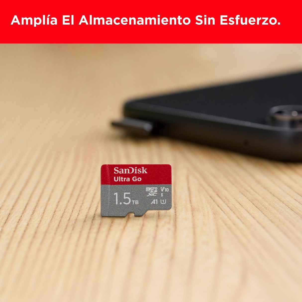 SanDisk 1TB Ultra Go Tarjeta Micro SDXC + Adaptador SD, para Smartphones y tabletas Android, hasta 150 MB/s, Video Full HDD, V10, El Rendimiento A1, UHS-I, Class 10, U1, para Amazon