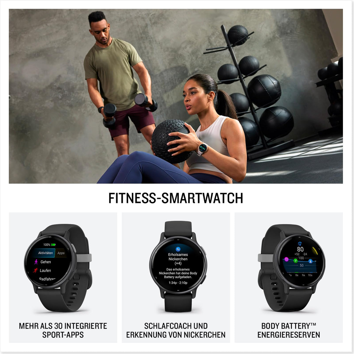 Garmin Venu 3S Reloj Inteligente Fitness GPS con telefonía Bluetooth y Asistencia por Voz & Vivoactive 5 - Reloj Inteligente GPS con Pantalla táctil AMOLED de 1,2", Funciones Fitness y Salud y música