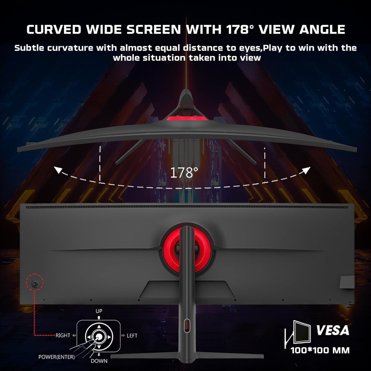 Twisted Minds Monitor para Gaming, Pantalla de 49 Pulgadas Fast IPS - Resolución 5120 x 2880 FHD, frecuencia actualización 75 Hz, relación Aspecto 16:9, Tiempo Respuesta 1 ms - Negro (TM492K75IPS)