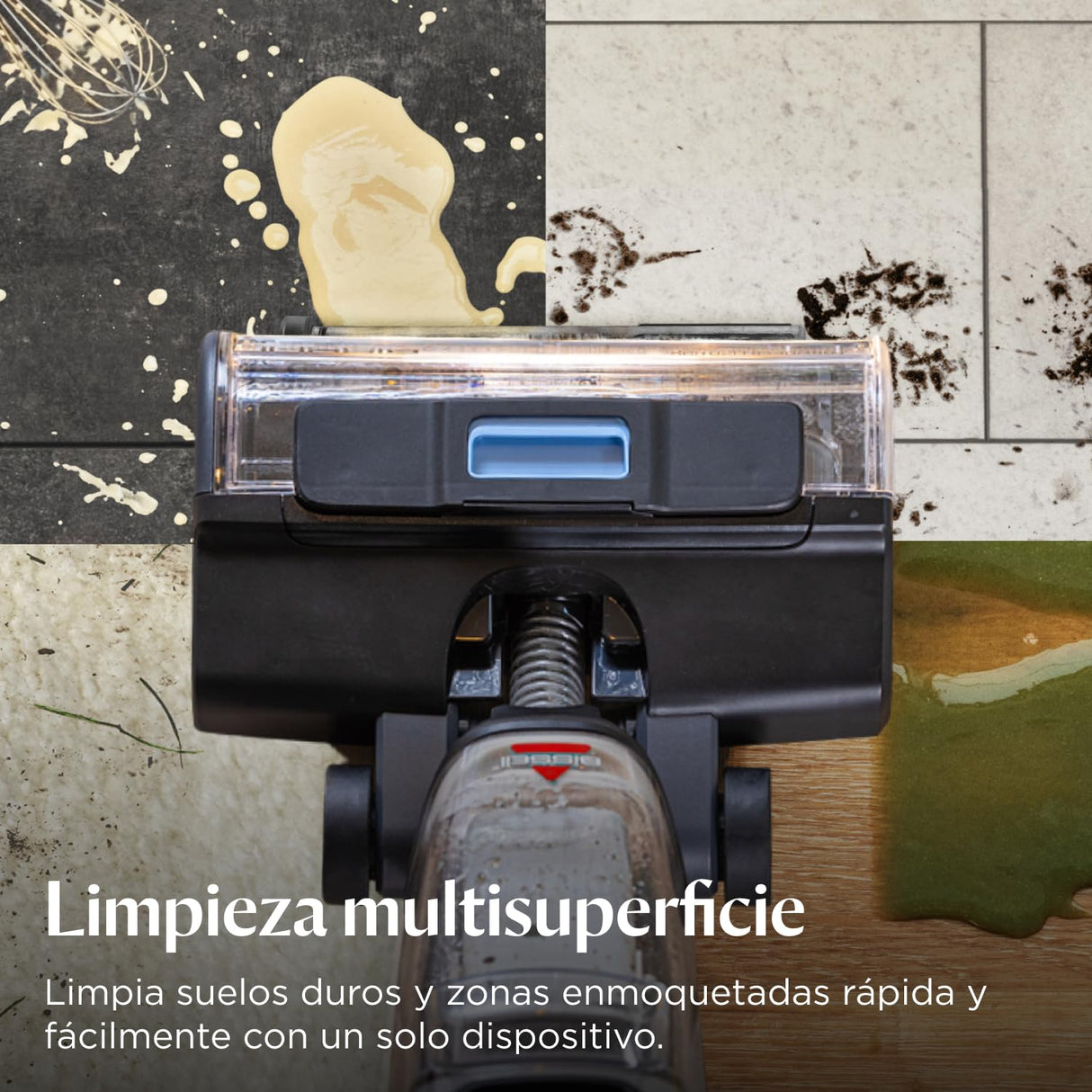 BISSELL CrossWave EdgeFind, aspirador de mano en seco y húmedo, limpieza potente de suciedad de mascotas, aspiradora en húmedo con tecnología ZeroGap, aspiradora para fregar, multisuperficie, 4159N