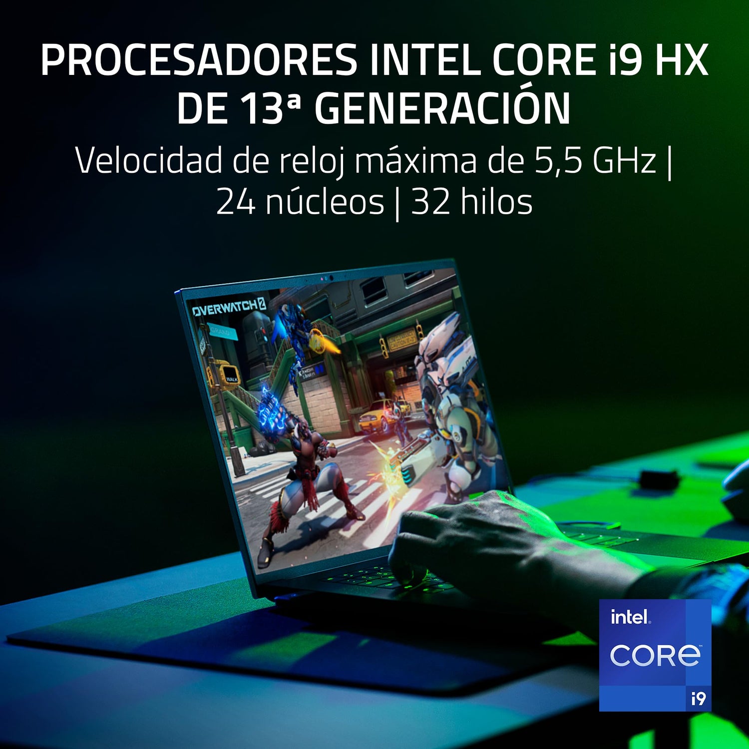 Razer Blade 16 (2023) - 16" PC Portatil Gaming - Nvidia RTX4070 GPU - 16 Mini LED Pantalla Dual Mode UHD+ 120Hz & FHD+ 240Hz - Intel Core i9-13950HX (16GB DDR5, 1TB SSD) Teclado Español | Negro