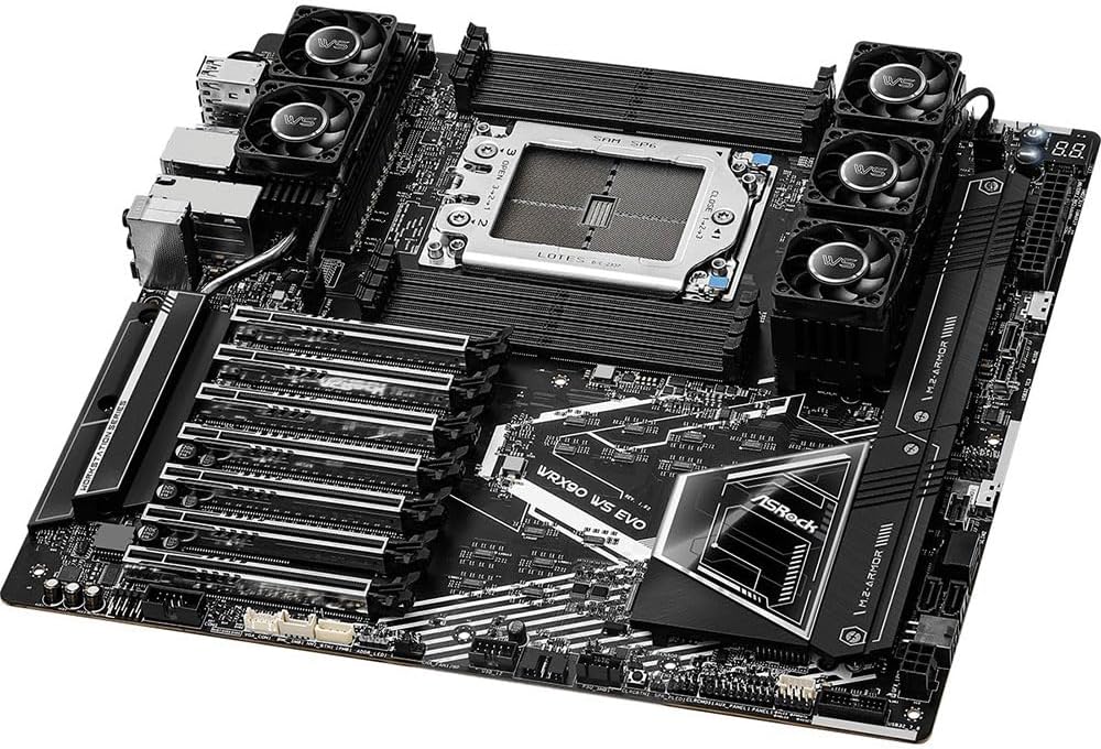 Asrock WRX90 WS EVO, Workstation, AMD WRX90, sTR5, EEB, 8 DDR5 ECC, Dual 10G LAN, SlimSAS, MCIO, 7x PCIe5 x16, 2x M.2