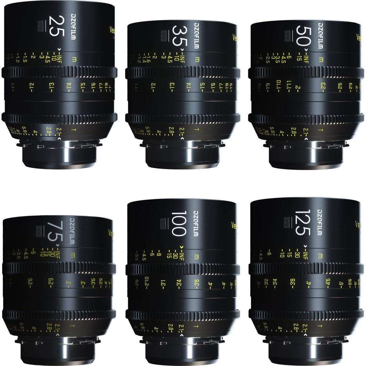 DZOFILM Cine Lens Vespid Prime 6-Lens Kit (25/35/50/75/100/125 T2.1)