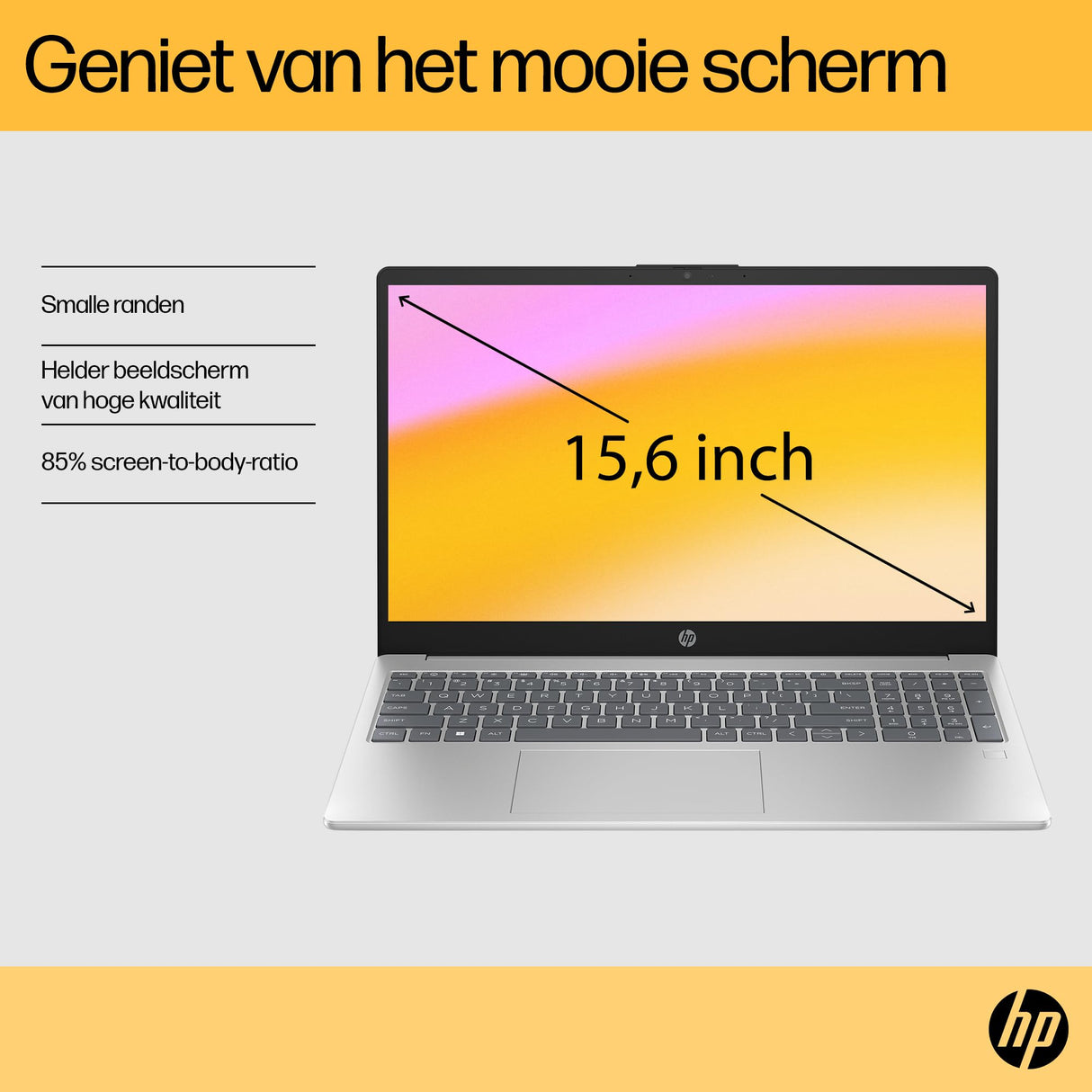 HP Laptop 15-fc0630nd | 15.6" Full HD Antiglare IPS | AMD Ryzen 5 7520U | 16GB RAM | 512GB SSD | Windows 11 | Teclado QWERTY