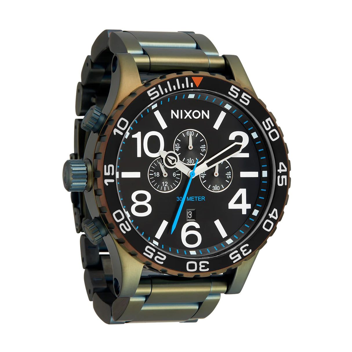 Nixon Reloj Analógico para Hombres de Cuarzo japonés con Correa en Acero Inoxidable A1389-5092-00
