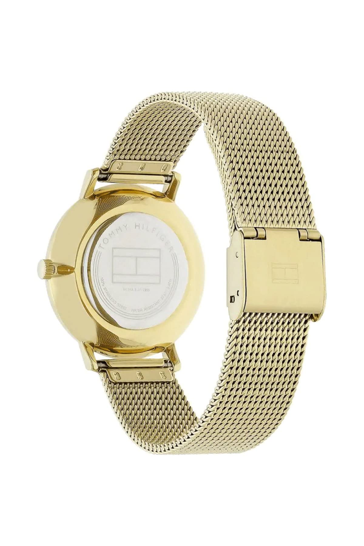 Tommy Hilfiger Reloj Analógico de Cuarzo multifunción para Mujer con Correa de Malla de Acero Inoxidable Dorado - 1781943
