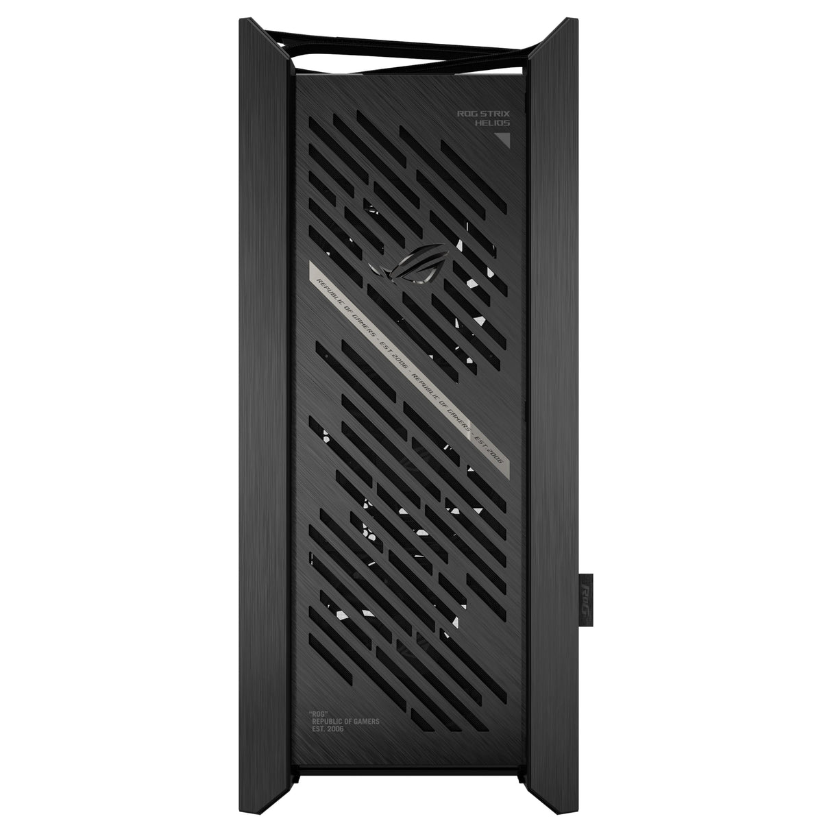 ASUS ROG Strix Helios II GX601S - Chassis EATX Gaming de Aluminio, diseño de Rejilla de Diamantes, 4 Ventiladores, gestión vertátil de Cables, Controlador ARGB, USB-C, Correas de Transporte - Negro