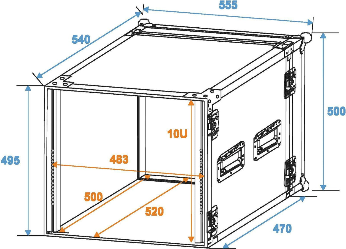 ROADINGER Rack Profi 10U 45cm
