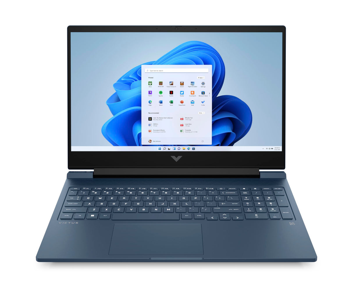 Victus Gaming Laptop 16-r0157nw, Windows 11 Home, 16.1, Intel Core i5, 16GB RAM, 512GB SSD, NVIDIA GeForce RTX 4050, FHD, QWERTY Keyboard, Performance Blue