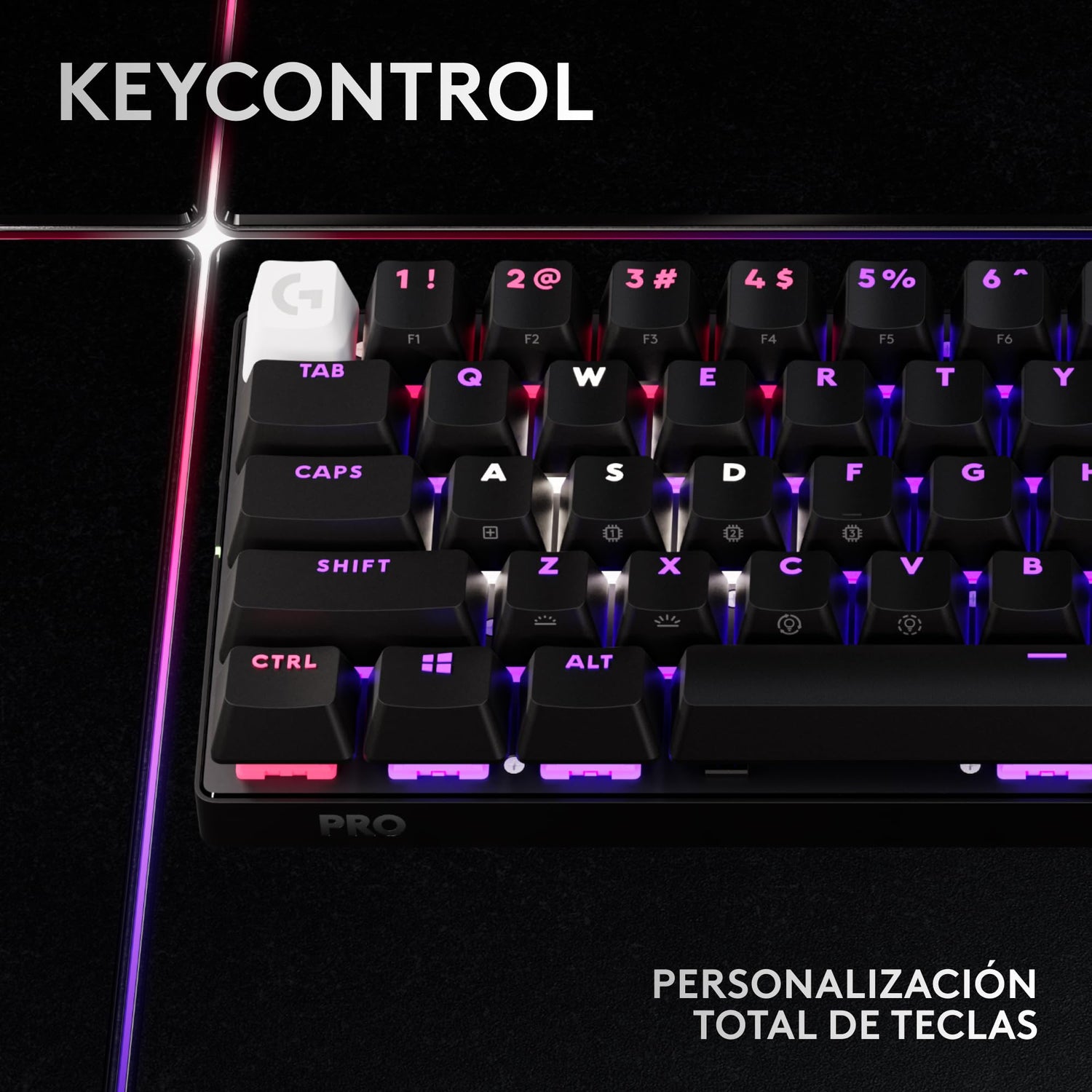 Logitech G Pro X 60 Lightspeed, Teclado inalámbrico para Gaming, 60% TKL mecánico Ultra Compacto, RGB LIGHTSYNC, Teclas de PBT de Doble Moldeado, interruptores táctiles, Windows PC, QWERTY ES - Negro