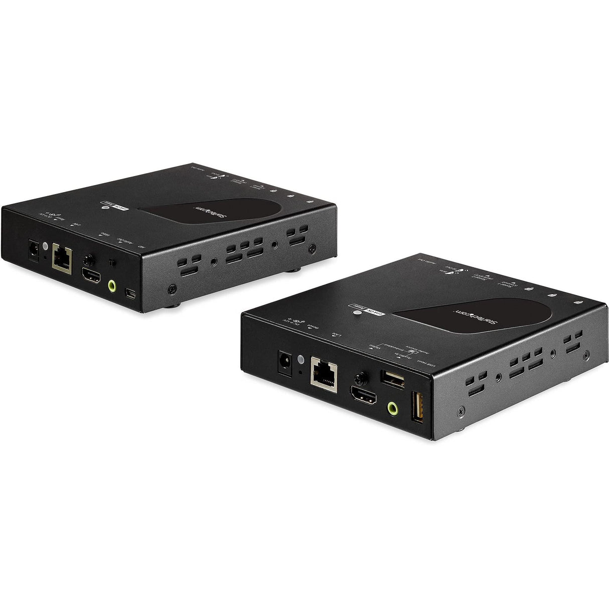 StarTech.com Extensor KVM HDMI por LAN - 4K 30Hz - Alargador de Vídeo por Ethernet CAT6 IP con USB, Negro
