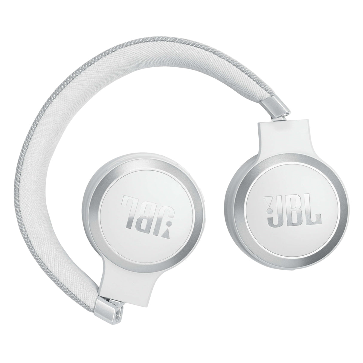 JBL Auriculares inalámbricos circumaurales Live 670 NC, con tecnología Bluetooth y cancelación adaptativa de ruido, hasta 65 horas de reproducción, blanco