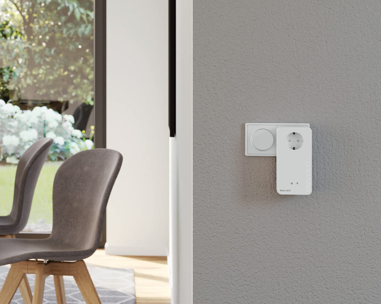 devolo Magic 2 WiFi Next - Kit de PLC de WiFi, para Varias Habitaciones, rápido (2400 Mbps, 5 Puertos Gigabit Ethernet), para el teletrabajo y la transmisión en Directo, Enchufe francés