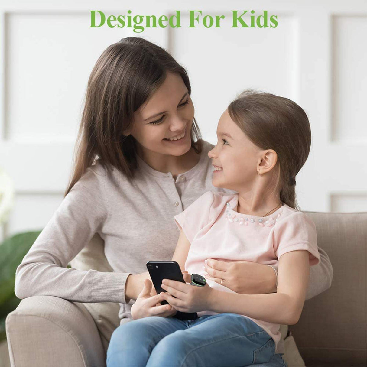 ViATOM Oxímetro de Pulso Pediátrico, Monitor de Oxígeno Para niños que realiza un Seguimiento Continuo de los Niveles de Oxígeno en Sangre de los Niños con Recordatorio de Audio