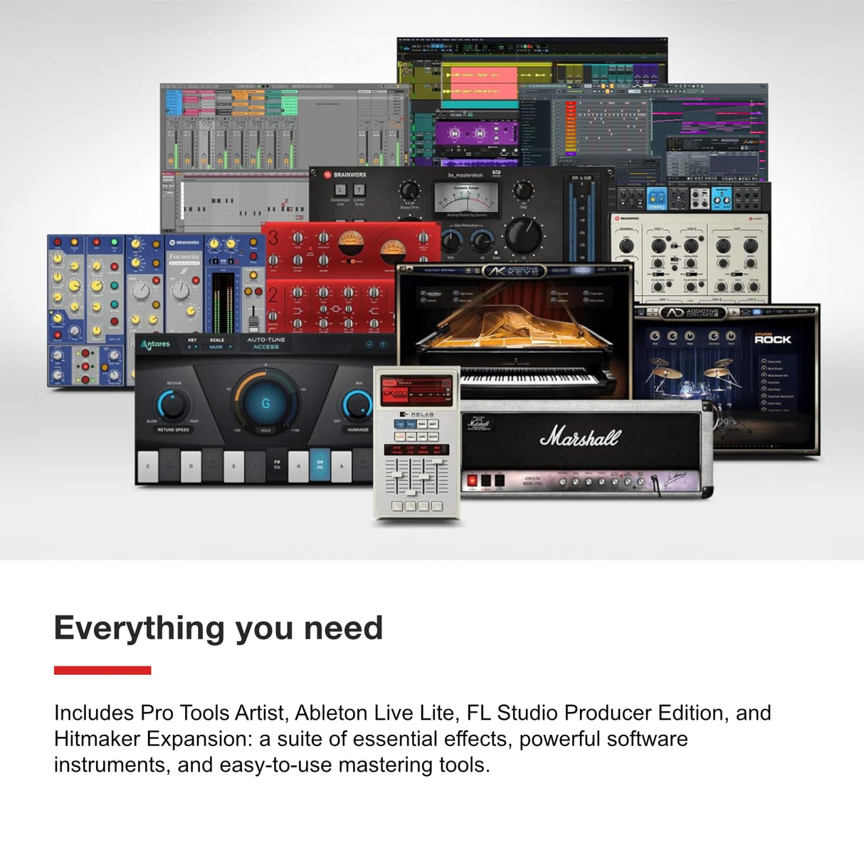 Focusrite Scarlett 18i16 interfaz de audio USB de 4.ª gen. para componer y producir música, grabar y crear pódcast. Grabación con sonido de estudio y alta fidelidad, más todo el software que necesitas